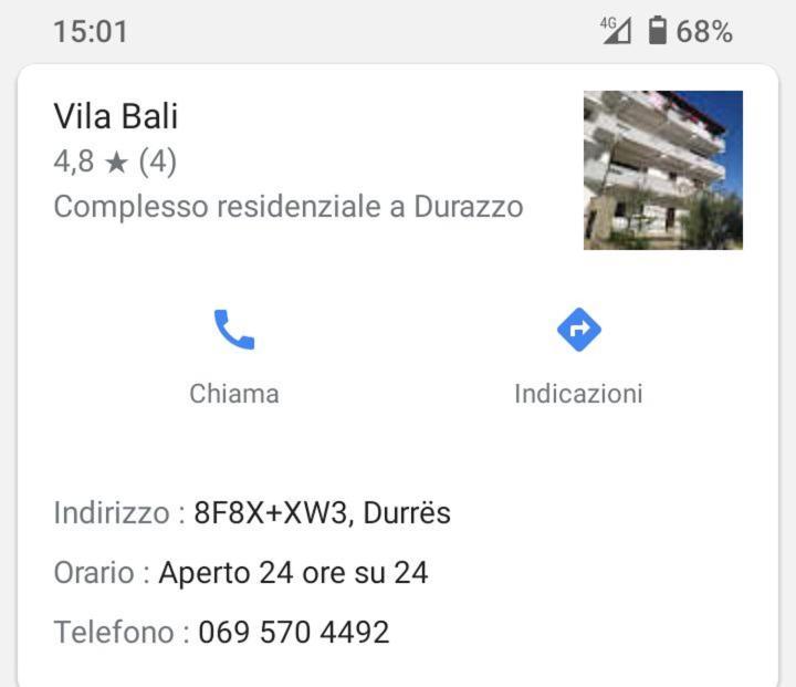 Vila Bali Durres Luaran gambar